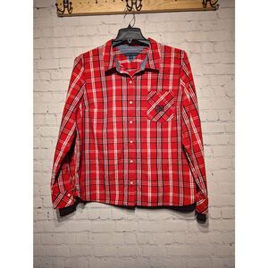 Tommy Hilfiger fitted plaid button-down shirt XL